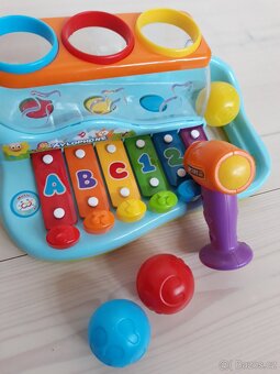 Xylofon, zatloukačka s míčky a kladivkem - 3