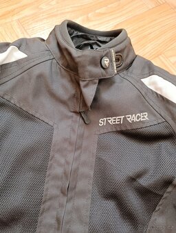 Dámská bunda na motorku Street Racer Elite černo bílá XS - 3