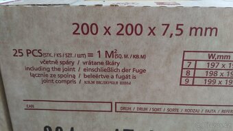 Glazované keramické dlaždice, obklady 20x20cm, růžová matná - 3