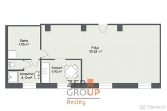 Pronájem bytu 1+1 s výměrou 71 m2, ulice K Radotínu, Praha - - 3