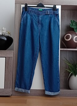 Benetton dámské lehké džínové kalhoty vel. S - 3