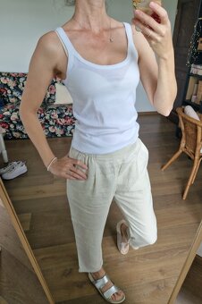 basic bílé tílko z bavlny Benetton - 3