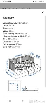 Rozkládaci postel Hemnes - 3