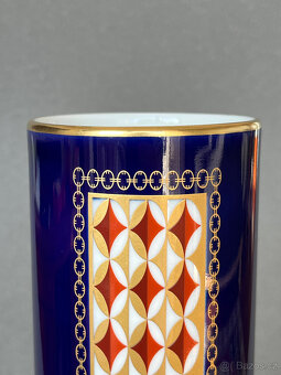 Kobaltová váza 23 cm, Heinrich Villeroy&Boch - 3