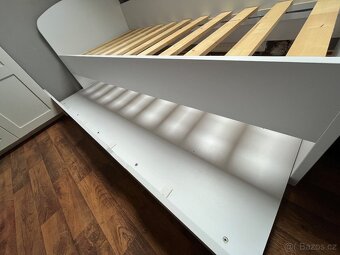 Postel s přistýlkou REA Abra 90x200cm - bílá - 3