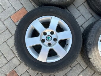 Alu kola Škoda 15" s letními pneu Michelin + 1 pneumatika - 3