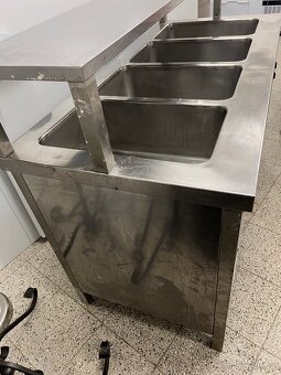 Stůl s ohřívacími vanami nerez - 3