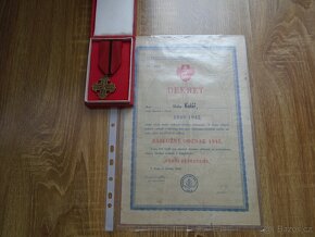 VYZNAMENÁNÍ ČR OBCE DOBROVOLECKÉ 1939-45 DEKRETEM - 3