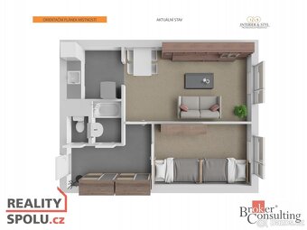 Prodej, byty/2+kk, 45.25 m2, Rimavské Soboty 959, Kolín II, - 3