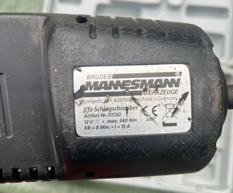 Rázový utahovák Mannesmann - elektrický do auta na 12V - 3