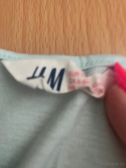 Letní šaty H&M š kočkou,králíčkem - 3