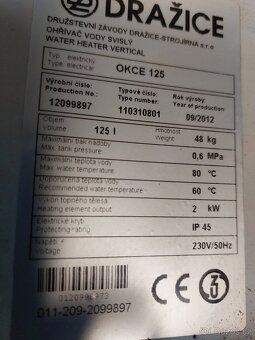 Bojler Dražice . Ohřívač vody. - 3