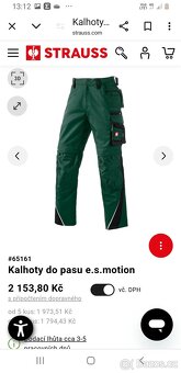 Engelbert strauss Kalhoty do pasu e.s. motion - 3