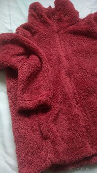 Mikina dámská červená fleece vel. M - hebká - 3