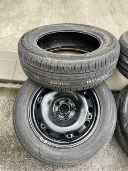 Zánovní letní pneu 185/60R15 + 2x disk 5x100 - 3