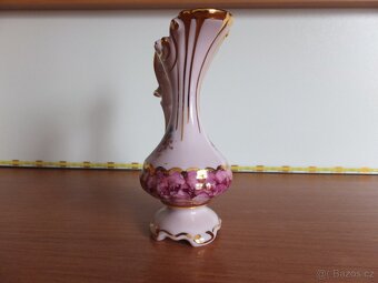 Růžový porcelán, krásná vázička, amfora č.2. znač. RD. - 3
