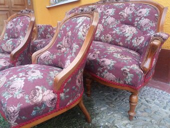 Starožitna sofa 2 křesla - 3