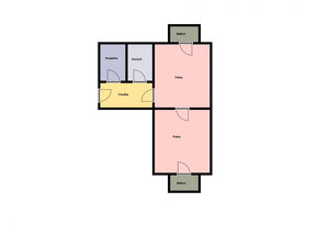 Pronájem bytu 2+1/2x balkon, 44 + 2 m2, ulice Mírová, Milovi - 3