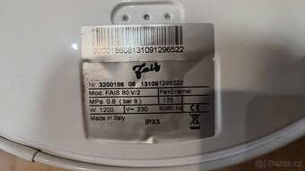 Bojler - ohřívač vody Fais 80 V/2 EU2 (rýchlé jednání sleva) - 3