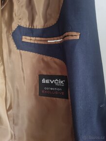 Pánský oblek Ševčík Prostějov vel. 52 s vestou - 3