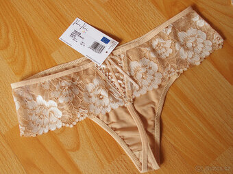 PariPari Tavia béžové kalhotky string vel.M+L NOVÉ - 3