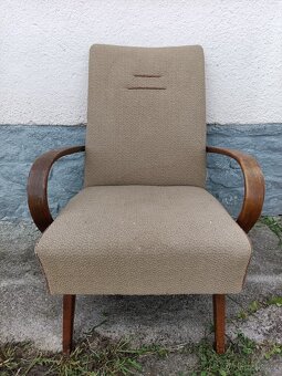 Retro křeslo TON – původní stav, ideální na restaurování - 3