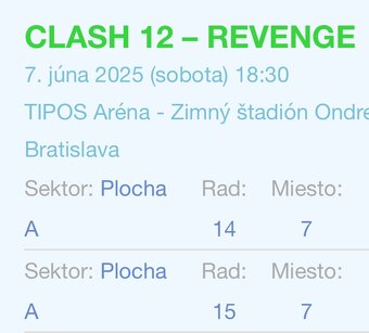 CLASH 12 - REVENGE (SEKTOR A) VIP SLEVA - 3