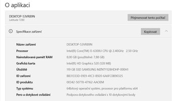 Dell Latitude 7280 dotykový,i5-6300U,WIN 10,SSD 128GB,RAM 8G - 3