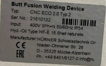 HÜRNER svářečka na tupo CNC ECO 630 mm - 3