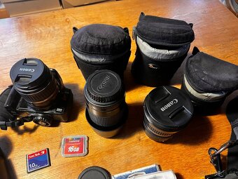 Canon 350 D, objektivy, blesk Speedlite 430, brašny. - 3
