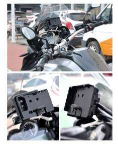 Držák telefonu na motocykl s kabely, adaptér - 3