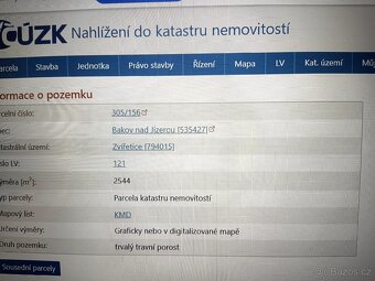 Pozemek - louka 636 m2 v obci Bakov n. J. - Podhradí - 3
