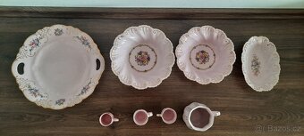 Růžový zlacený porcelán - 3