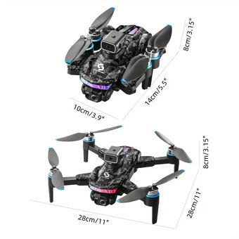 Nový dron bílý s ovladečem s displayem - 3