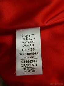 POŠTA  V CENĚ Krásný dámský kabát jasně červený velikost S-M - 3