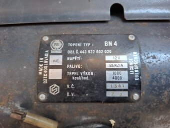 Benzínové nezávislé topení BN4 12v - 3