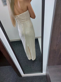 Nove kremove flitrove dlouhe saty Asos - 3