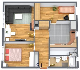Prodej byty 3+1, 57 m2 - Stružnice, ev.č. 01233 - 3