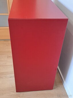 EKET Skříňka se 4 přihrádkami, červená, 70x35x70 cm - 3