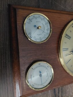Nástěnné hodiny Weimar Quartz s barometrem-FUNKČNÍ - 3