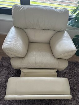 Luxusní kožené polohovací kreslo - 3