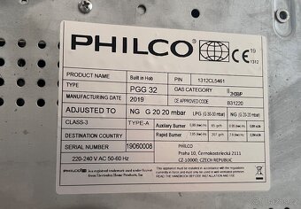 PHILCO plynová varná deska PGG32 - 3
