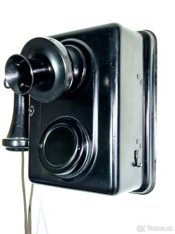 Starožitný nástěnný telefon Kellogg, USA 1910 - 3