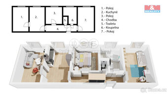 Prodej bytu 3+1, 67 m², Milovice, ul. Spojovací - 3