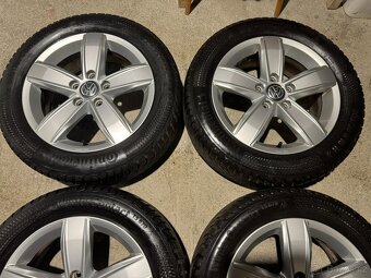 Alu 16" 5x112, orig. VW Corvara + zimní 92% Pěkné G7 - 3