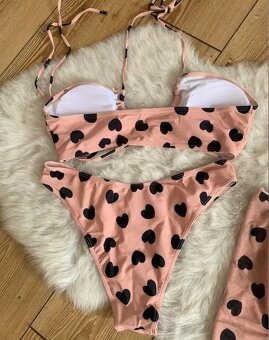 Nové dámské plavky se srdíčky a se sukýnkou M/L - 3