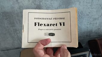 Starý fotoaparát Flexaret VI automat s brašnou, krabici aj - 3