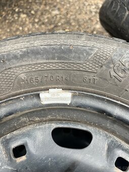 Letní pneu 165/70 R14 Kleber + plechové disky 5J14 - 3
