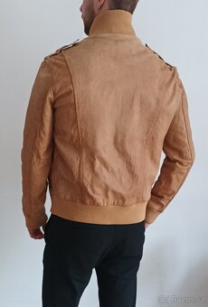 Pánská kožená bunda hnědá - 3
