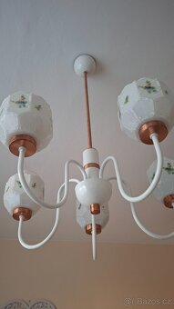 retro 5 ramenný lustr DRUKOV-bílá-mosaz - 3